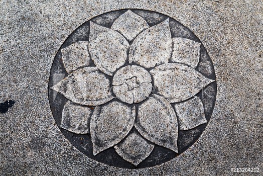 Picture of Lotus Texture on the floor in China
